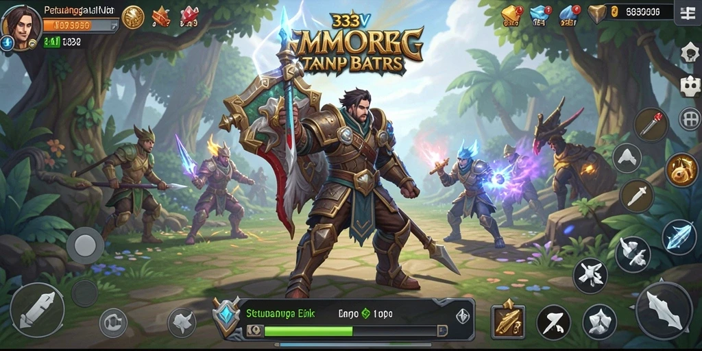 Screenshot gameplay 333V menampilkan petualangan seru di dunia MMORPG.