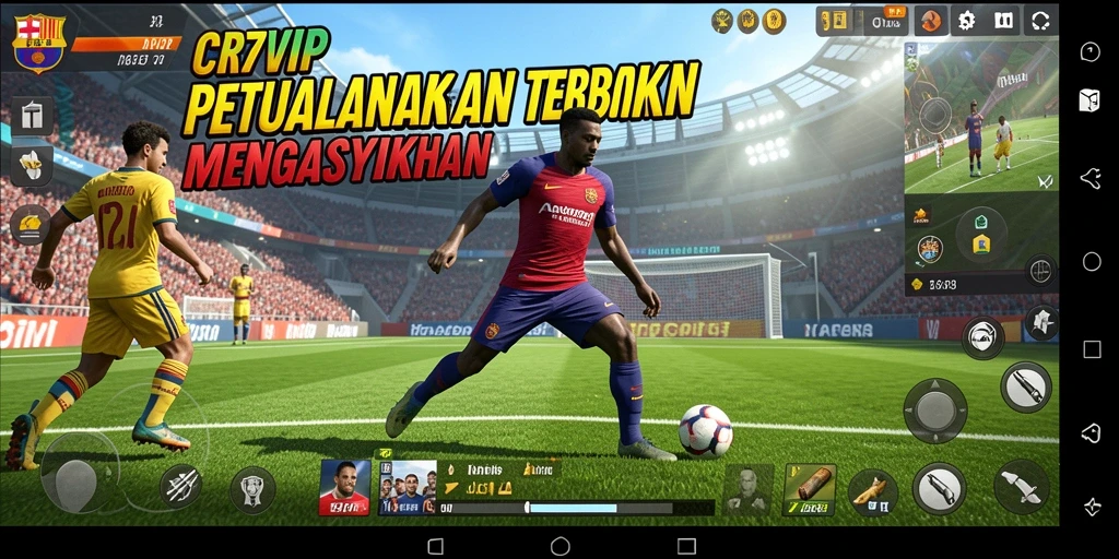 Screenshot gameplay CR7VIP menunjukkan petualangan menakjubkan di dunia terbuka.