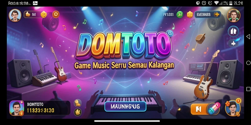 Tampilan gameplay menarik di DOMTOTO yang menyajikan pengalaman musik interaktif.