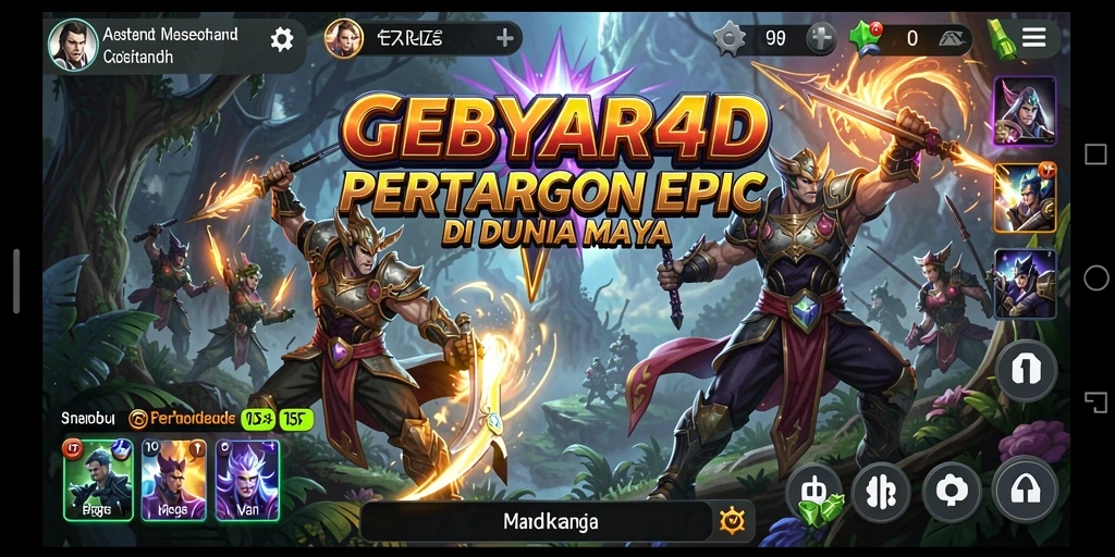 Screenshot gameplay GEBYAR4D menunjukkan aksi pertarungan yang mendebarkan.