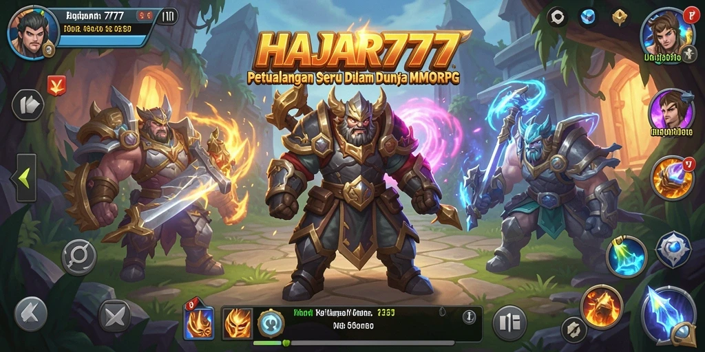 Screenshot gameplay <strong>HAJAR777</strong> menampilkan petualangan MMORPG yang menakjubkan.