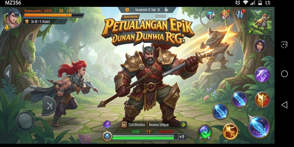 Screenshot MZ356 menampilkan aksi seru dalam gameplay RPG.