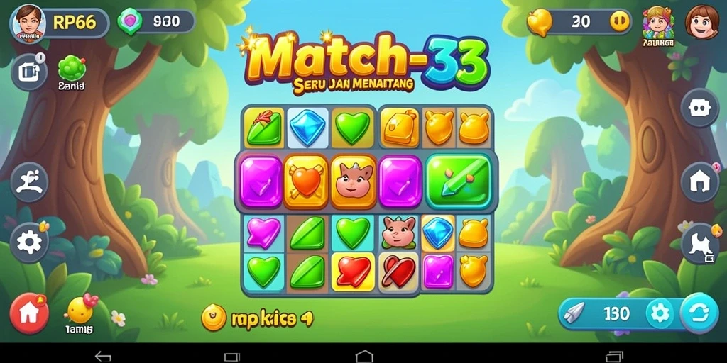 Screenshot utama dari RP66 menampilkan gameplay Match-3 yang menantang.