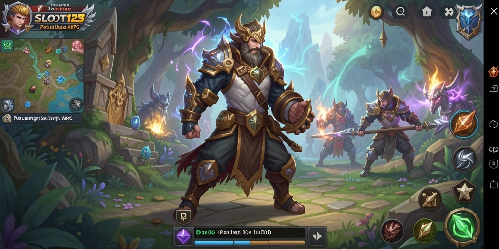 Tampilan gameplay SLOT123 yang penuh aksi dan strategi.